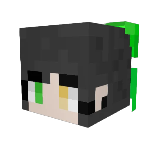 sky_1208 Minecraft avatar head, 3D render