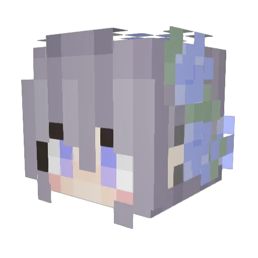 sky_flower Minecraft avatar head, 3D render