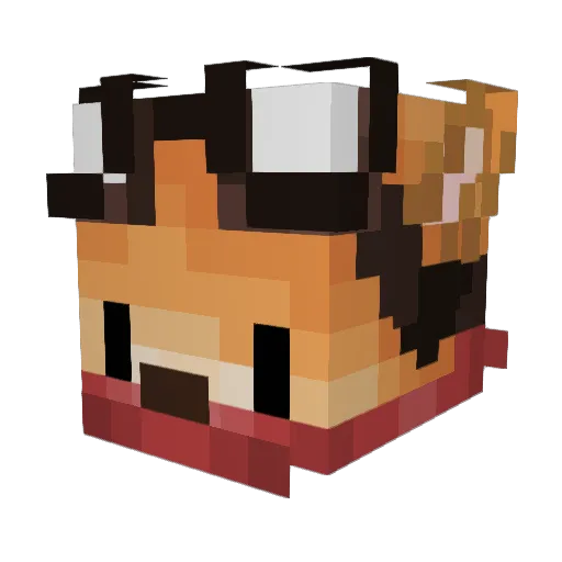 sky_foxs Minecraft avatar head, 3D render