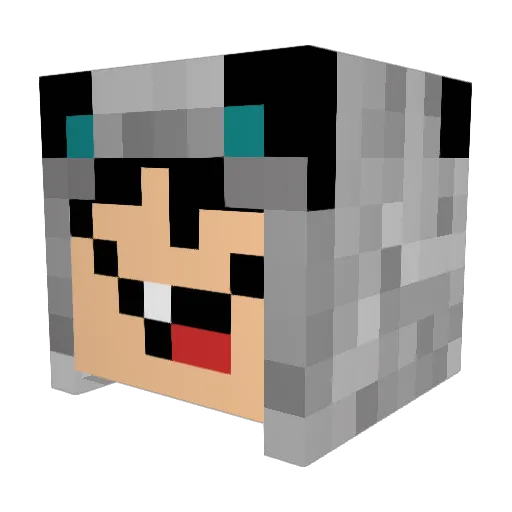 sky_lux Minecraft avatar head, 3D render