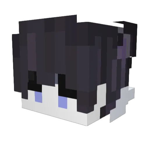 sky_pur Minecraft avatar head, 3D render