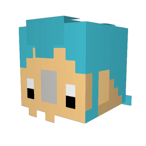 sky_xx00 Minecraft avatar head, 3D render