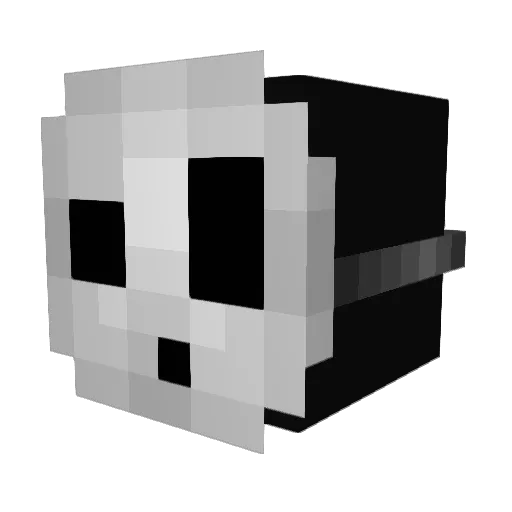 skyblockpfsoTRAS Minecraft avatar head, 3D render