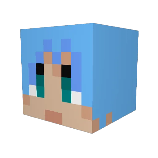 skybluetrees Minecraft avatar head, 3D render