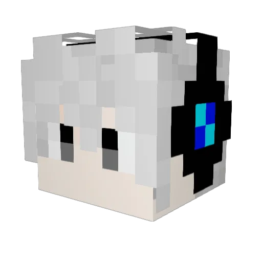 skyccc Minecraft avatar head, 3D render