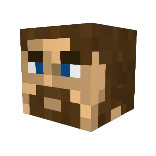 skydecay Minecraft avatar head, 3D render