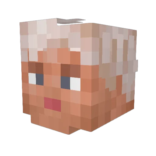 skydelas Minecraft avatar head, 3D render