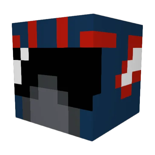 skydroltaster Minecraft avatar head, 3D render