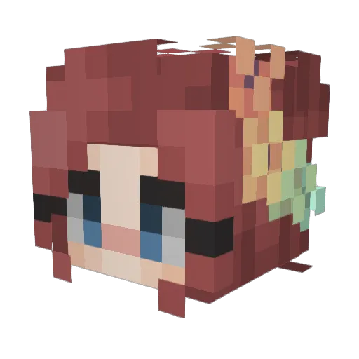skyeisqueer Minecraft avatar head, 3D render