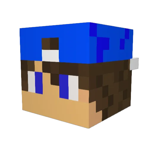 skyfoZz Minecraft avatar head, 3D render