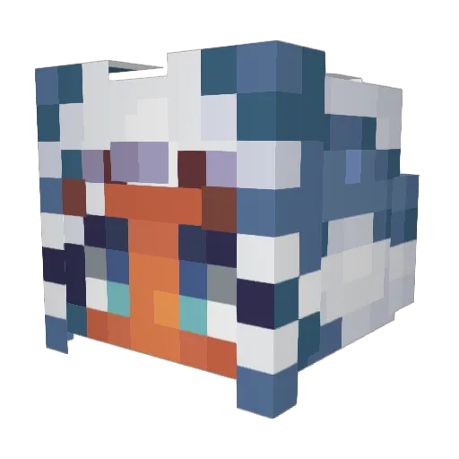 skyfullofdust Minecraft avatar head, 3D render