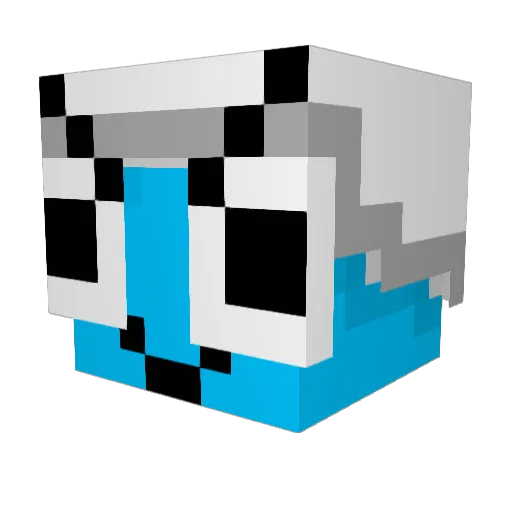 skyimpossible Minecraft avatar head, 3D render