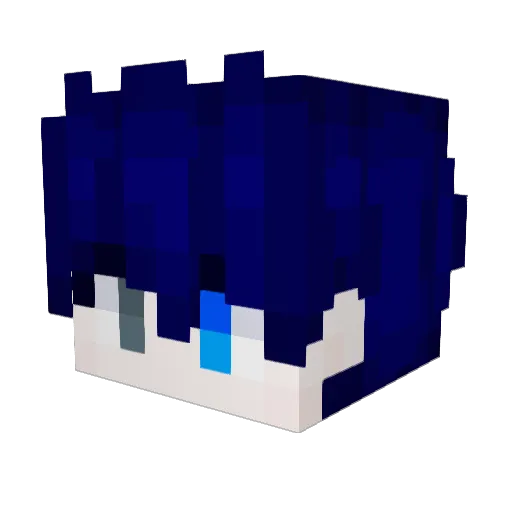 skykdm Minecraft avatar head, 3D render