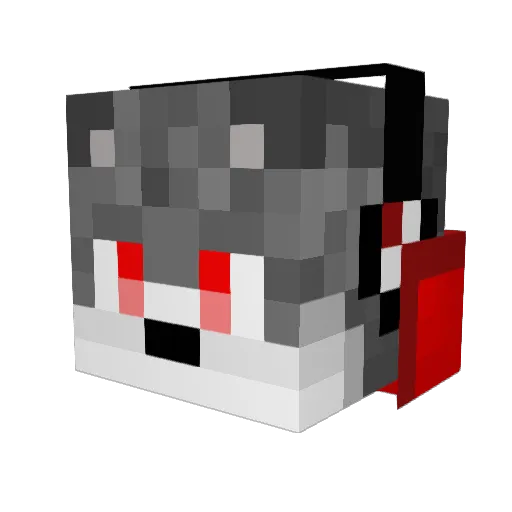 skykiba Minecraft avatar head, 3D render