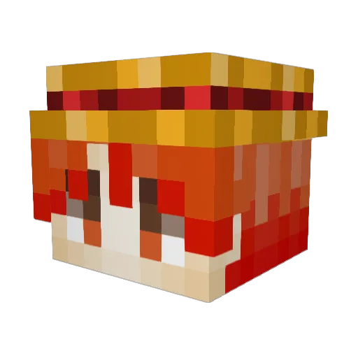 skyktk Minecraft avatar head, 3D render