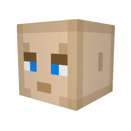 skylmt Minecraft avatar head, 3D render