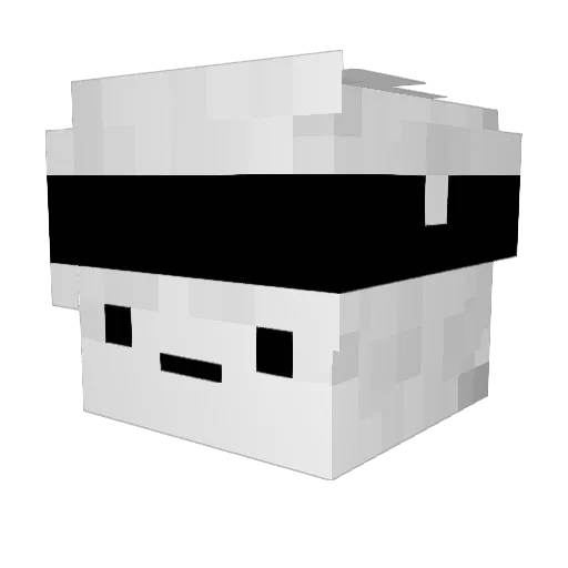 skylordier Minecraft avatar head, 3D render