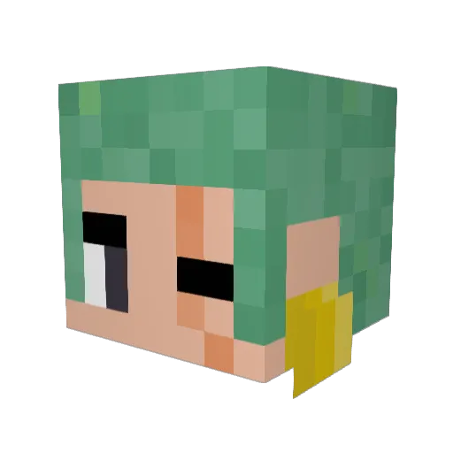skymstsky Minecraft avatar head, 3D render