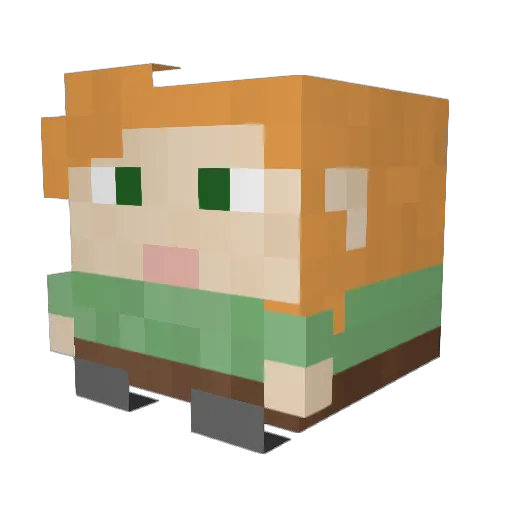skynood Minecraft avatar head, 3D render