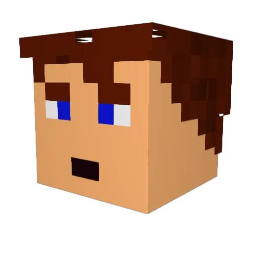 skyoble Minecraft avatar head, 3D render