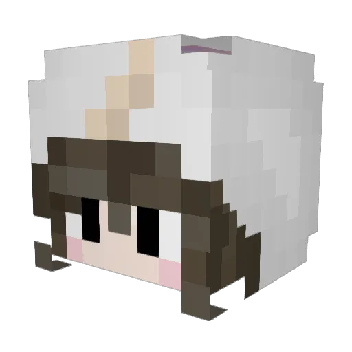 skype100 Minecraft avatar head, 3D render