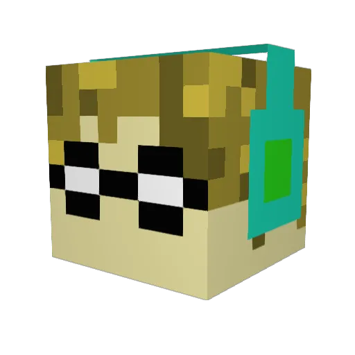 skypixle Minecraft avatar head, 3D render