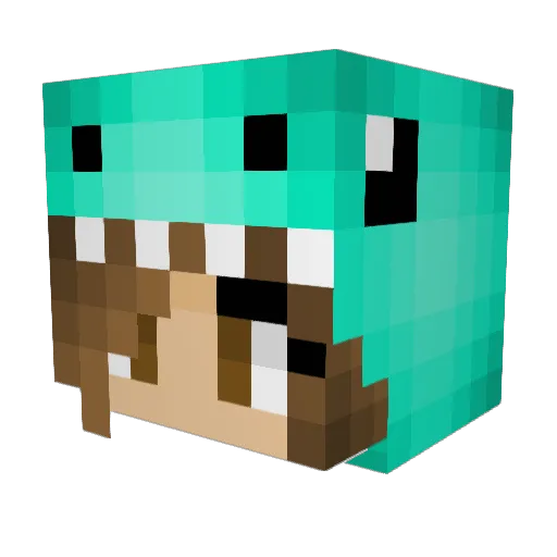 skyri Minecraft avatar head, 3D render