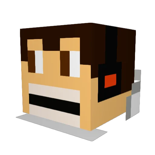 skyroxe Minecraft avatar head, 3D render