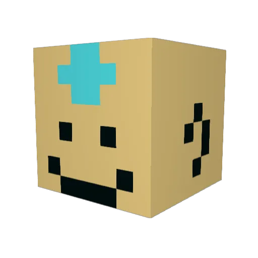 skysarefloating Minecraft avatar head, 3D render