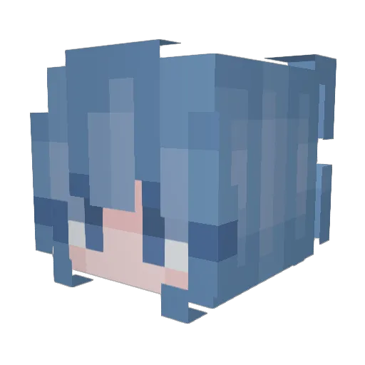 skyscript Minecraft avatar head, 3D render