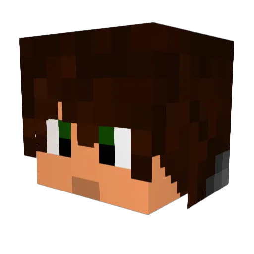 skysek Minecraft avatar head, 3D render