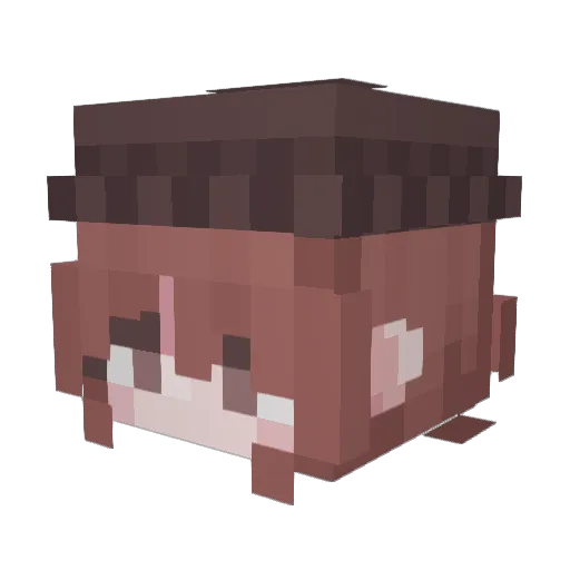 skyset_ Minecraft avatar head, 3D render