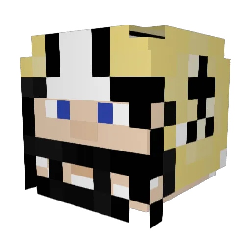 skyshima Minecraft avatar head, 3D render
