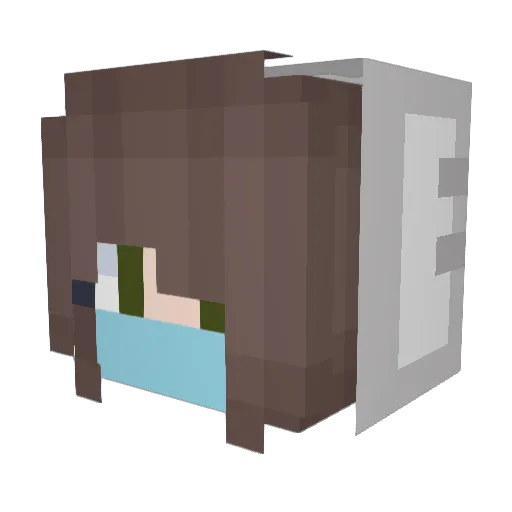 skysseong Minecraft avatar head, 3D render