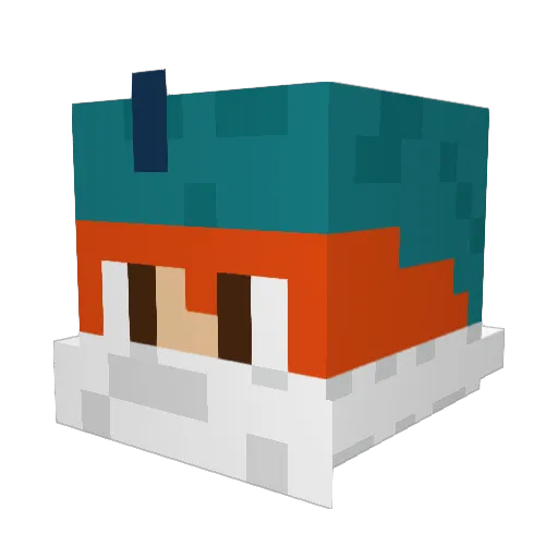 skythedad Minecraft avatar head, 3D render