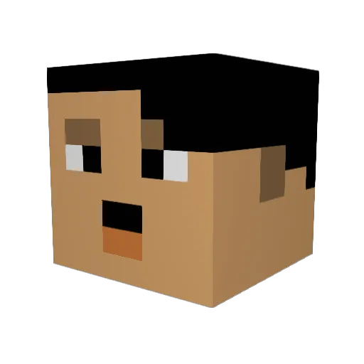 skytoine Minecraft avatar head, 3D render