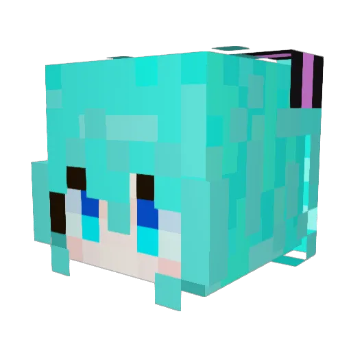 skytxio Minecraft avatar head, 3D render