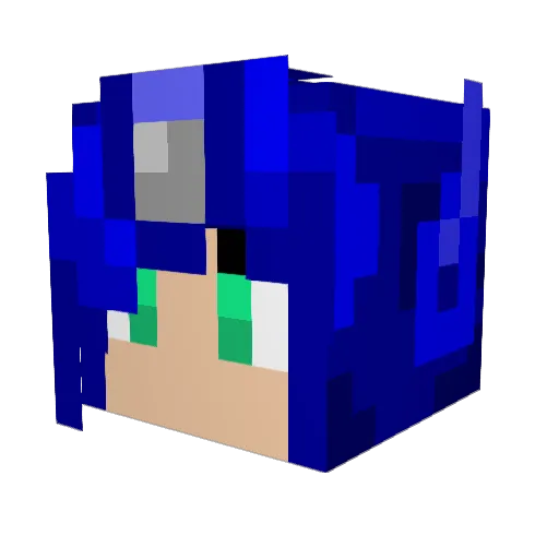 skyw1nd Minecraft avatar head, 3D render