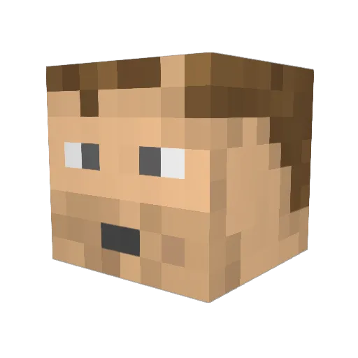 skyzem Minecraft avatar head, 3D render