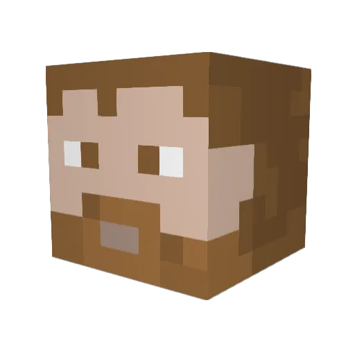 sl0wg0ld Minecraft avatar head, 3D render