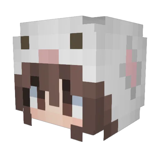 sl_nk Minecraft avatar head, 3D render