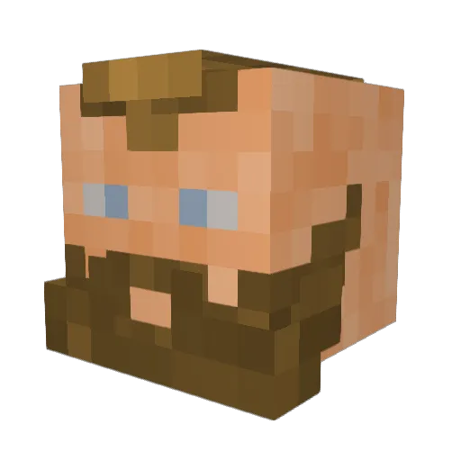 slacansky Minecraft avatar head, 3D render