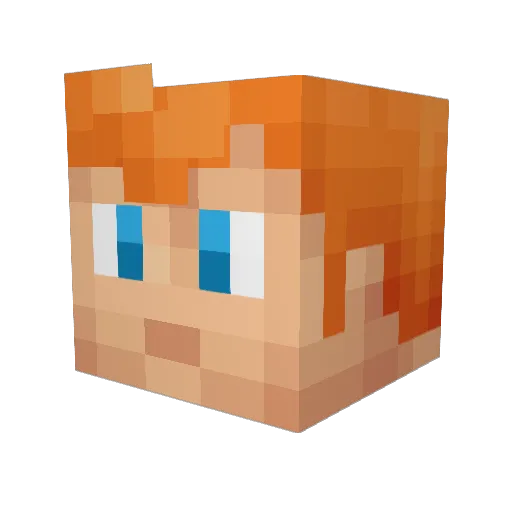 slackbyte Minecraft avatar head, 3D render