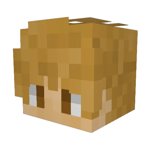 sladeu Minecraft avatar head, 3D render