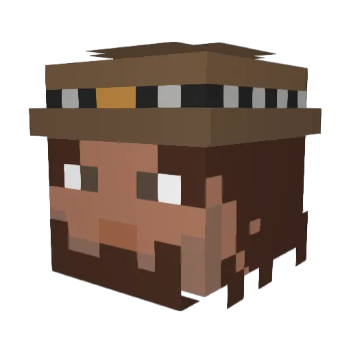 slambrgek Minecraft avatar head, 3D render