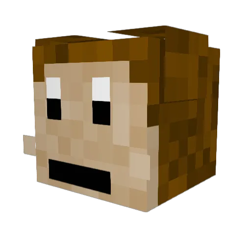 slapgang Minecraft avatar head, 3D render