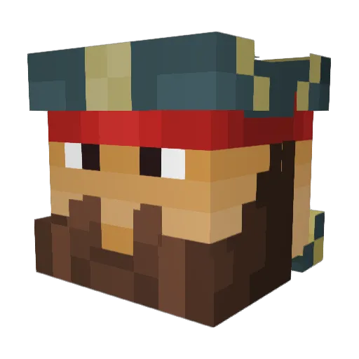 slapwave Minecraft avatar head, 3D render