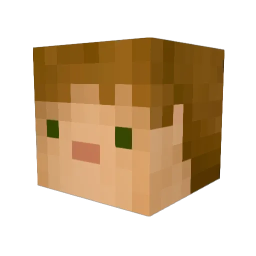 slapzxp Minecraft avatar head, 3D render
