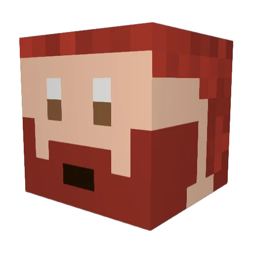 slash14x Minecraft avatar head, 3D render
