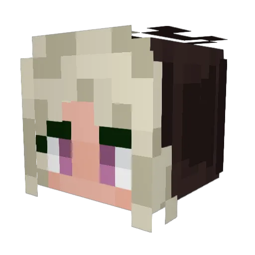 slashjae Minecraft avatar head, 3D render
